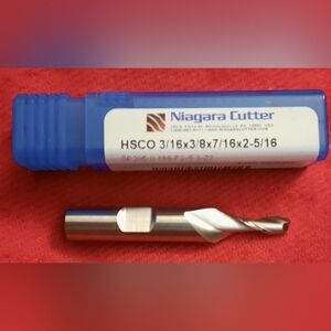 New Niagara N50061 3/16″ 7/16″ LOC 3/8″ Diam 2-5/16″ OAL 2 Flute Cobalt End Mill